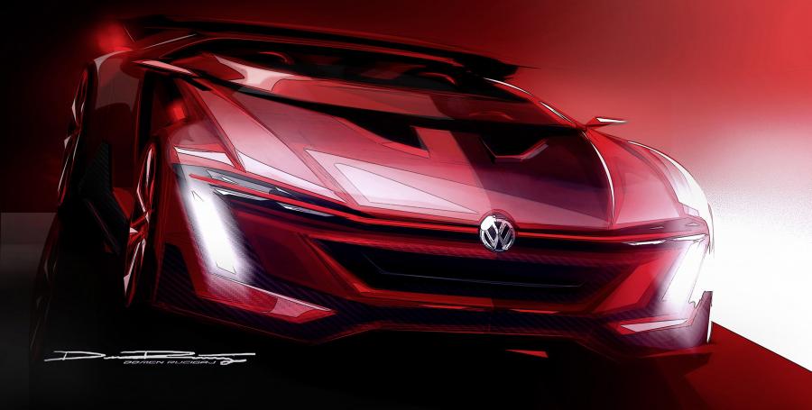 Эскиз Volkswagen Golf GTi Roadster Vision Gran Turismo 2014 года  (фото 6 из 35)
